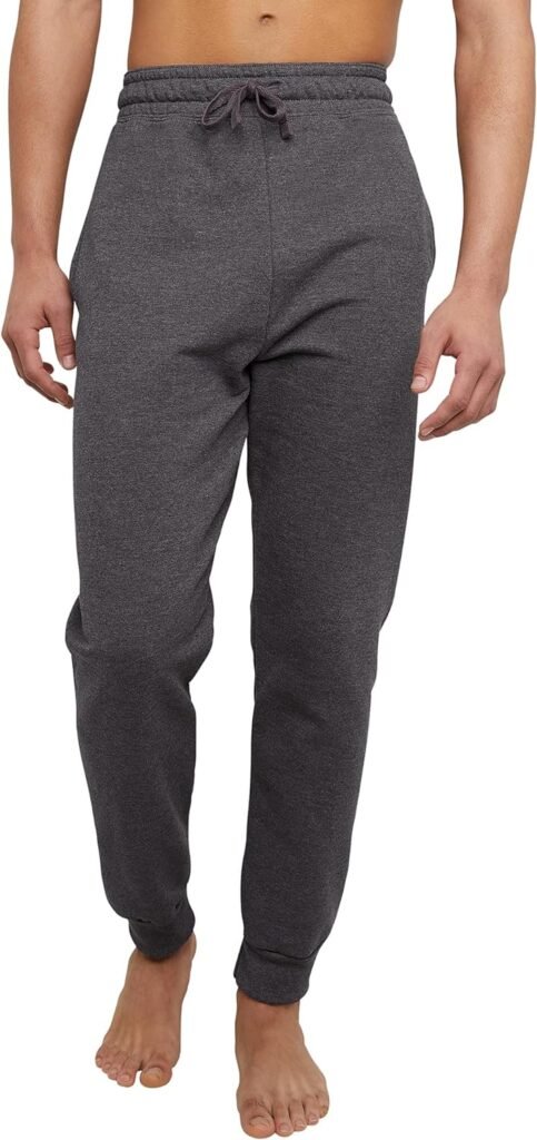 Hanes Mens EcoSmart Jogger Sweatpants, Mens Midweight Fleece Lounge Pants, 30.5