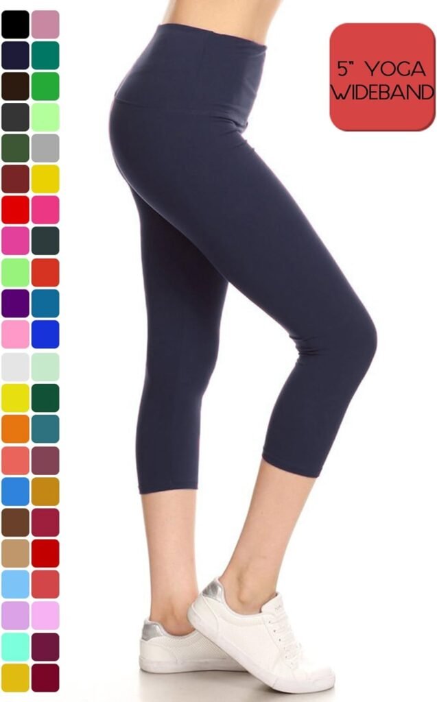 Leggings Depot High Waisted Leggings for Women Buttery Smooth  Soft Womens Leggings Solid Yoga - Reg, Plus, 1X3X, 3X5X