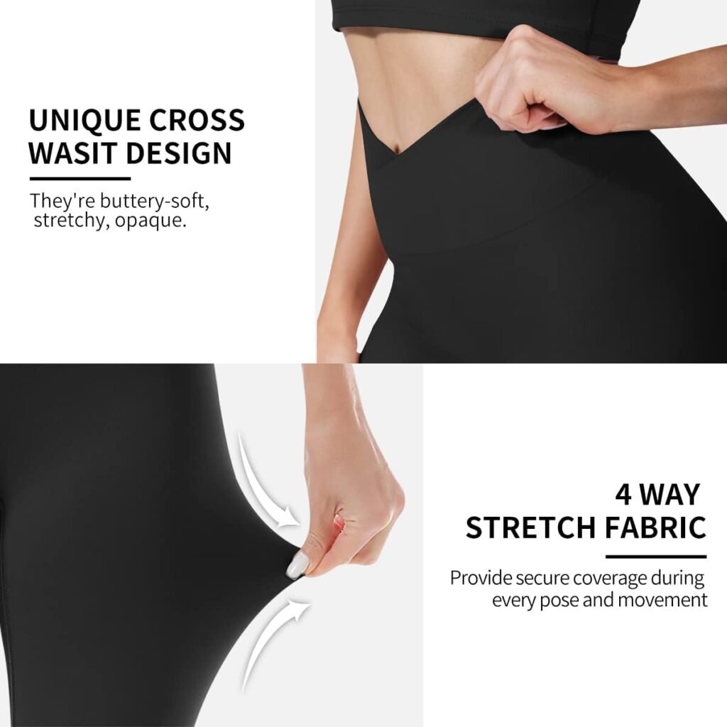 3 Pack Leggings for Women-No See-Through High Waisted Tummy Control Yoga Pants Workout Running Legging