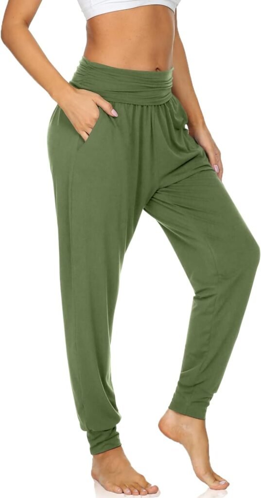 UEU Womens Cozy Yoga Joggers Pants Loose Workout Sweatpants Comfy Lounge Pants with Pockets