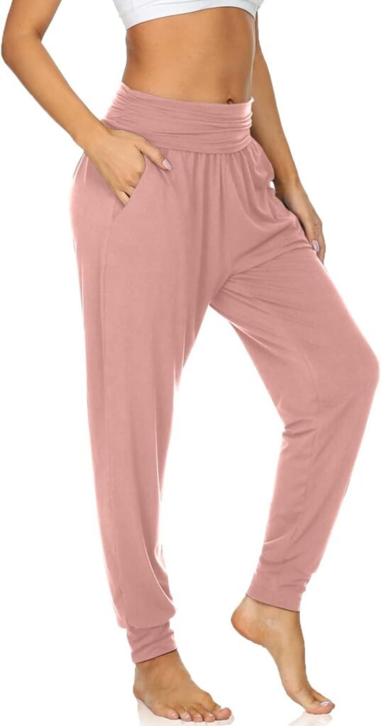 UEU Womens Cozy Yoga Joggers Pants Loose Workout Sweatpants Comfy Lounge Pants with Pockets