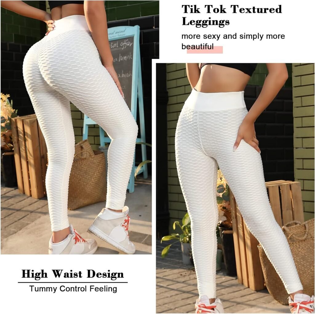 ViCherub Butt Lifting Workout Leggings for Women TIK Tok High Waisted Yoga Pants Tummy Control Scrunch Butt Gym Booty Tights