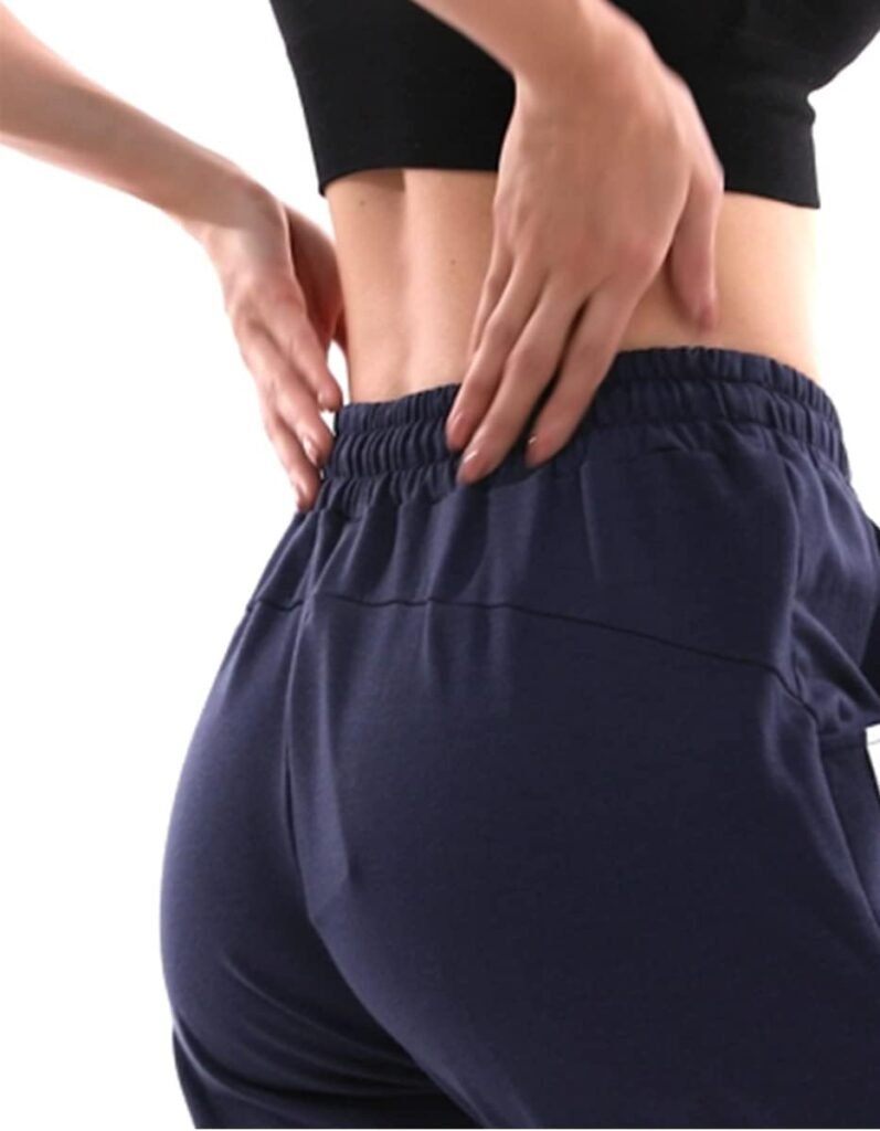 Womens Capri Sweatpants Casual Capri Pants with Pockets Capri Joggers Capri Yoga Pants Drawstring Workout Sweatpants