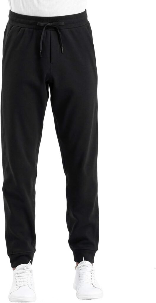 THE GYM PEOPLE Mens Fleece Joggers Pants with Deep Pockets in Loose-fit Style