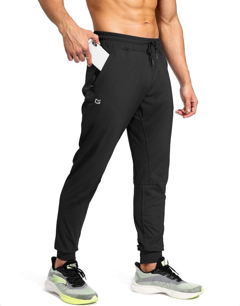 G Gradual Mens Sweatpants with Zipper Pockets Athletic Pants Traning Track Pants Joggers for Men Soccer, Running, Workout