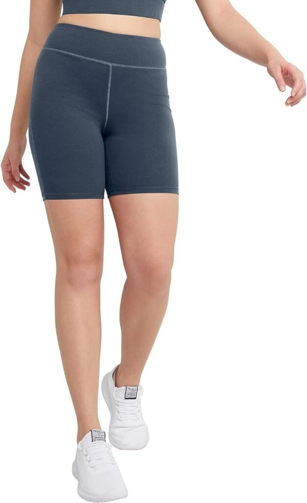 Hanes Womens Originals Bike Shorts, Cotton Stretch Bike Shorts, High Rise Shorts For Women