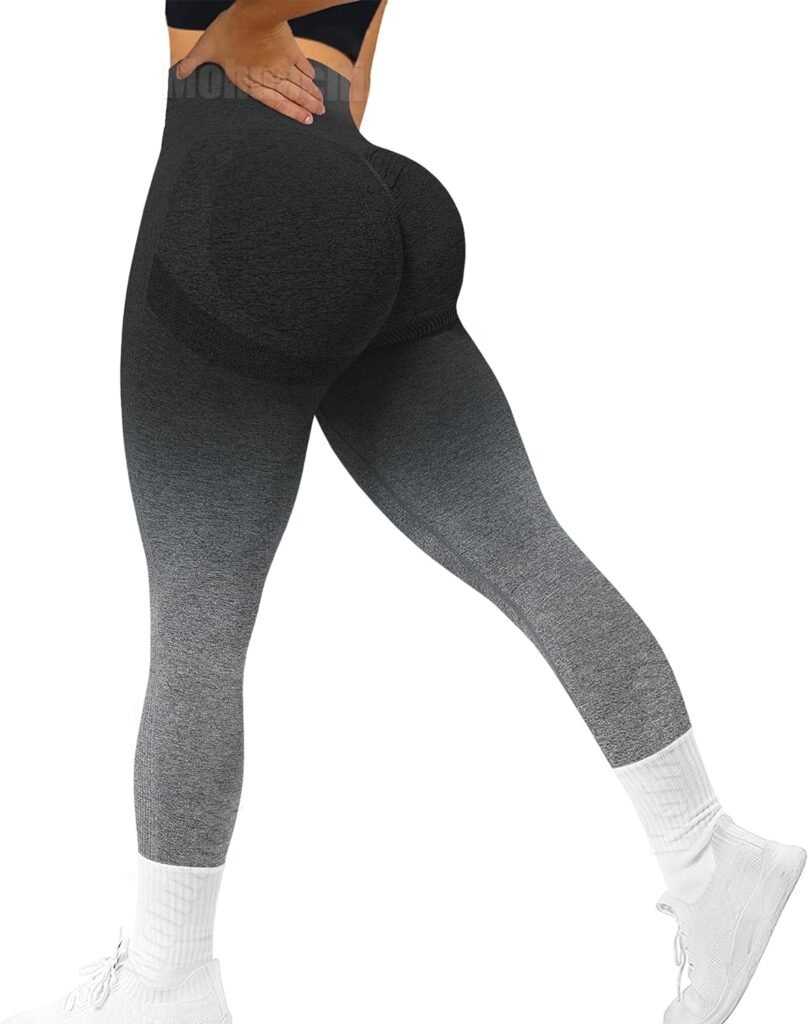 MOHUACHI Women Scrunch Butt Lifting Leggings for Women Seamless High Waisted Workout Yoga Pants Gym Booty Tights