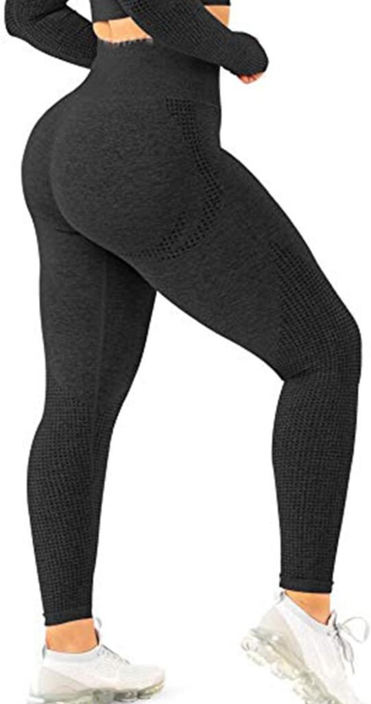 SENBAN Womens Workout Yoga Pants Seamless Scrunch Butt Leggings High Waisted Tummy Control Vital Sport Gym Tights