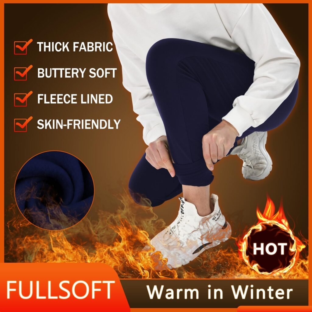 FULLSOFT 3 Pack Sweatpants for Women-Womens Joggers with Pockets Athletic Leggings for Workout Yoga Running