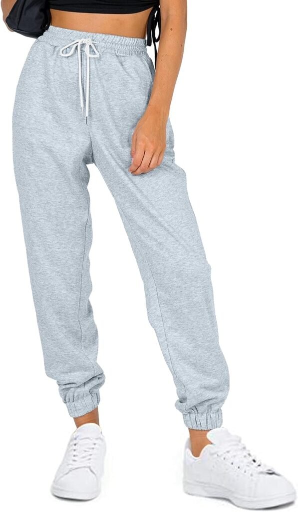 AUTOMET Womens Cinch Bottom Sweatpants High Waisted Athletic Joggers