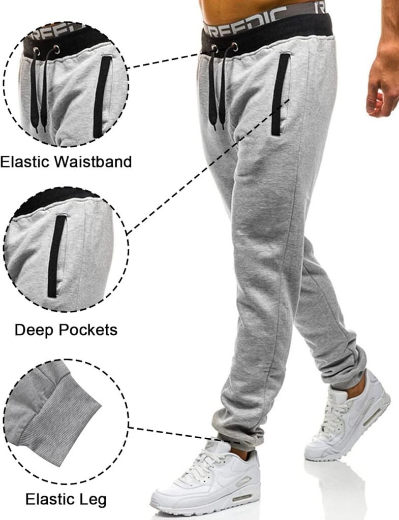 BUXKR Mens Sweatpants for Jogging Casual Joggers Pants for Gym Running or Athletic Workout