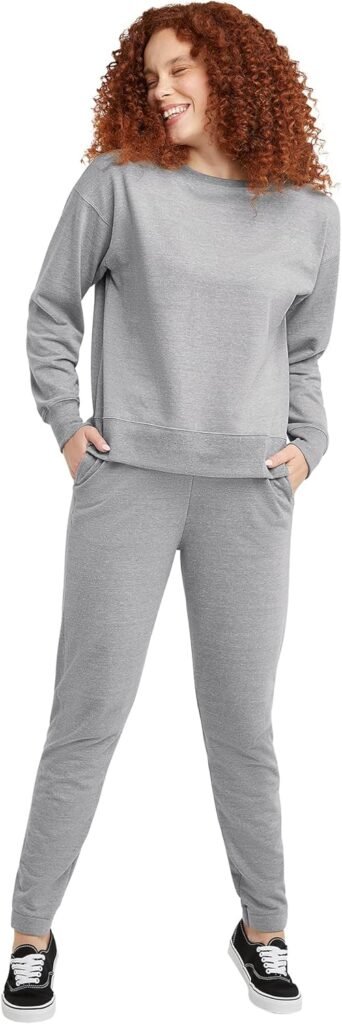 Hanes Womens Originals French Terry Joggers, Lightweight Sweatpants for Women, 30