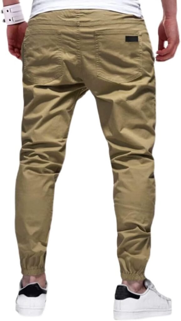 Men Joggers Chino Cargo Pants Hiking Outdoor Recreation Pants Twill Fitness Track Jogging Pants Casual Cotton Pants